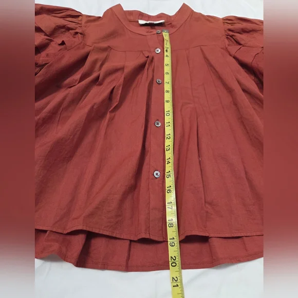 Sea New York Salome Puff Sleeve Top Sunset S - Picture 8 of 13